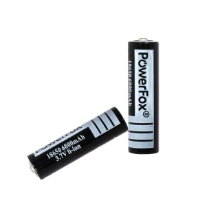 Zwei PowerFox 18650 Li-Ionen-Akkus für Laserpointer