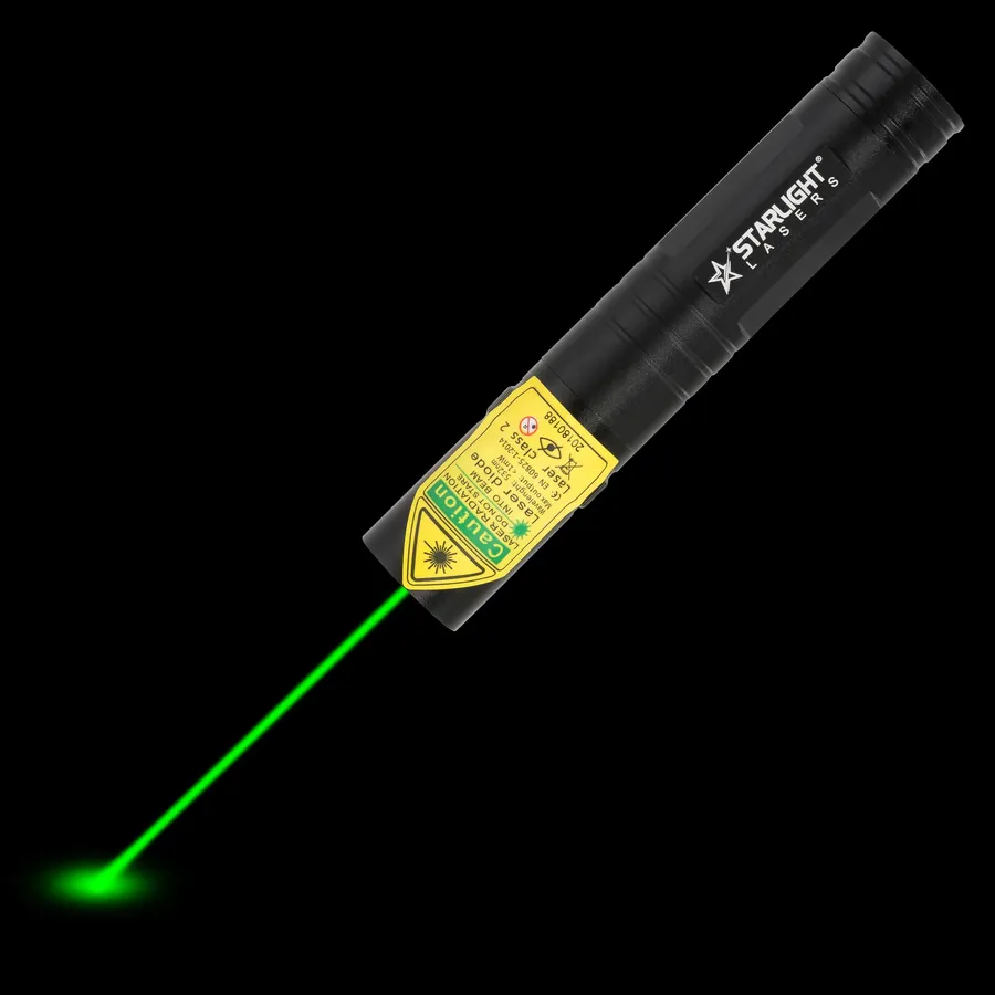 Starlight G2 Pro kompakter grüner Laserpointer mit sichtbarem Laserstrahl im Dunkeln