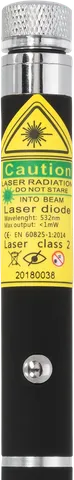 Starlight X2 grüner Laserpointer – Nahaufnahme des Warnetiketts mit der Laserklasse