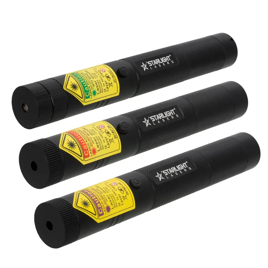 Pro-Set mit grünem G1 Pro, rotem R1 Pro und violettem V1 Pro Laserpointer